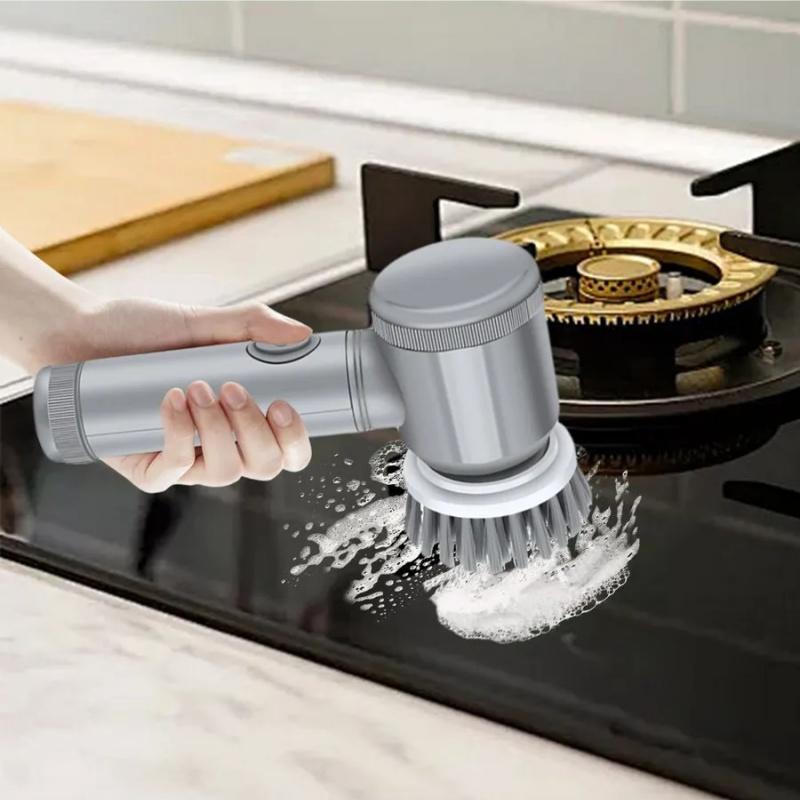 Electric Cleaning Brush Wireless Automatic Kitchen Scrubber Multi Functional Household Cleaning Tool
