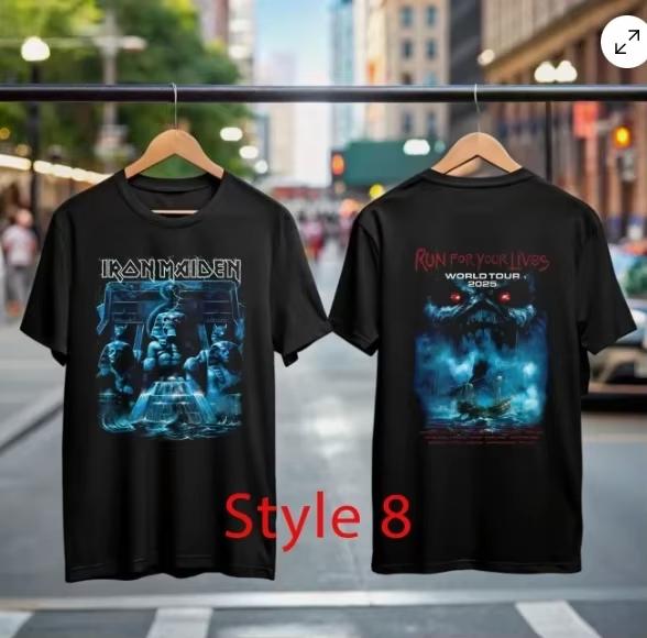 

Men s T-shirt Iron Maiden Run for Your Lives World Tour 2025 Arnhem Petherland Dutch Exclusive Merch T-shirt Gelredome Ins Y2k 2XL