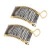 2pcs Banana Hair Clips Fashionable Stretchy Vintage Clincher Comb Tool for Women Thick Wavy Curly Hair