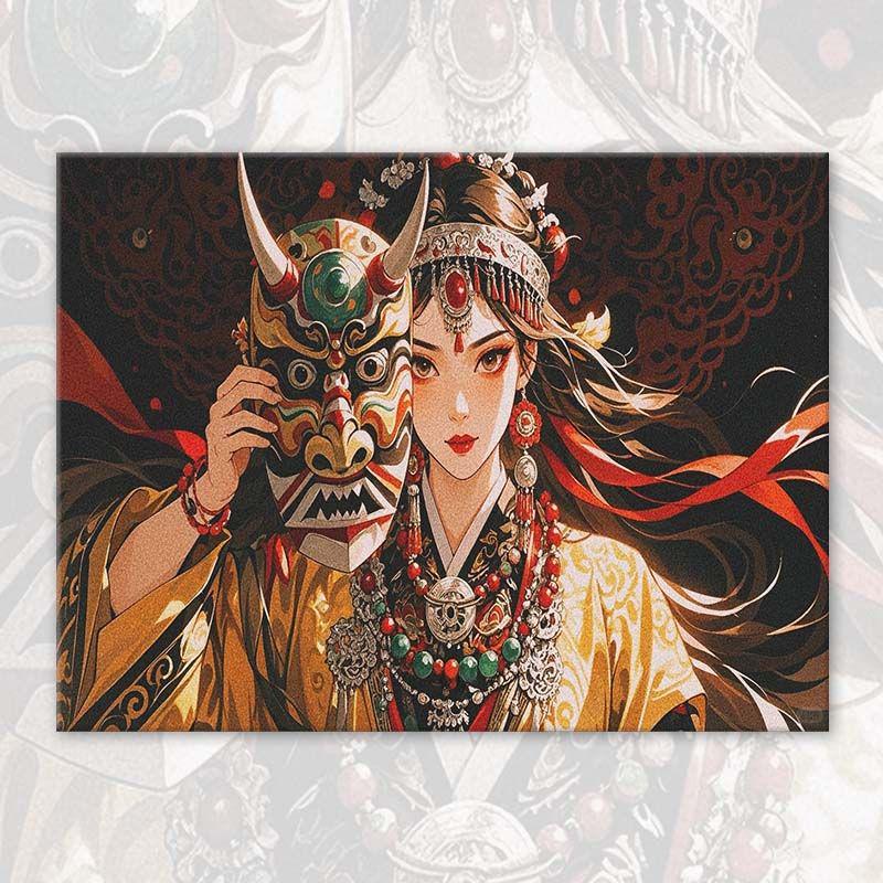 Hand-Painted Thangka Oil Painting 2025: DIY Acrylic Art for Dunhuang Living Room