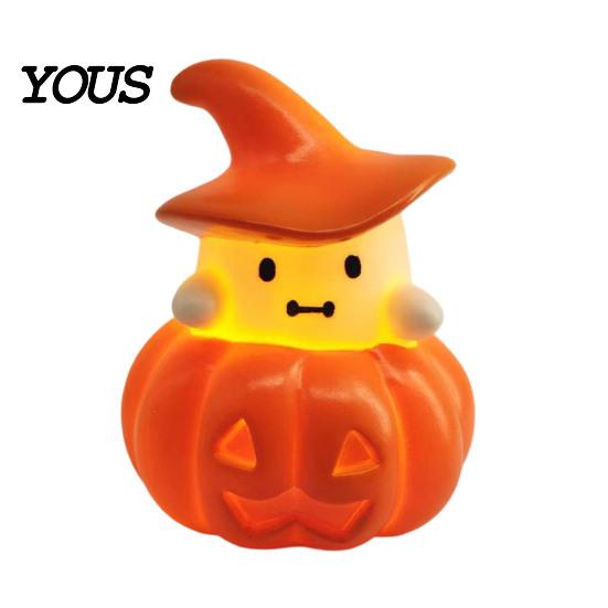 Party Decoration Light 1/3Pcs Halloween Pumpkin Ghost Night Light, Spooky LED Bedside Battery Operated Lamp, Mini Table for