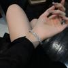 High-End Exquisite Flash Diamond Zircon Bracelet Women'S Opening Adjustable Light Luxury High-End Niche Design Bracelet Cold Wind