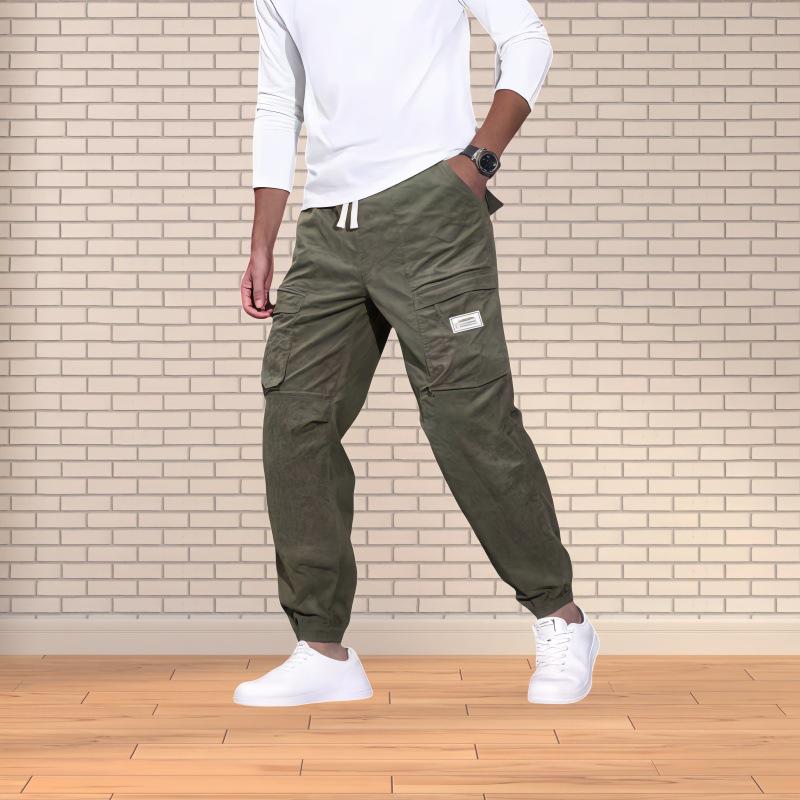 

2026 Men s Trend Multi-Pocket Casual Cargo Pants for Spring and Autumn XXL армія зелений колір