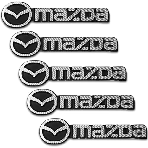 

BLOOPIC Наклейка с логотипом автомобильного гудка Mazda, декоративная наклейка с логотипом автомобиля (Набор из 5), Металлическая декоративная наклейка, наклейка на автомобиль, эмблема автомобиля, износостойкая