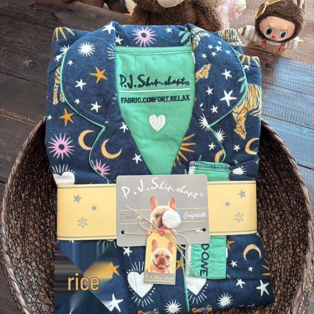 Women's and Men's Flannel Pajama Set - Long Sleeve, Plus Size, for All Seasons