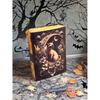 Handmade Magic Cat Leather Journal: Deckle Paper Blank Spell Book Celestial Leather Journal Book of Shadows Witchcraft Gift Witches Journal