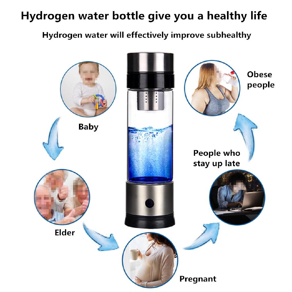 700~1000PPB Hydrogen Portable USB Charging Water Bottle Cup Quick Electrolysis DC-5V New