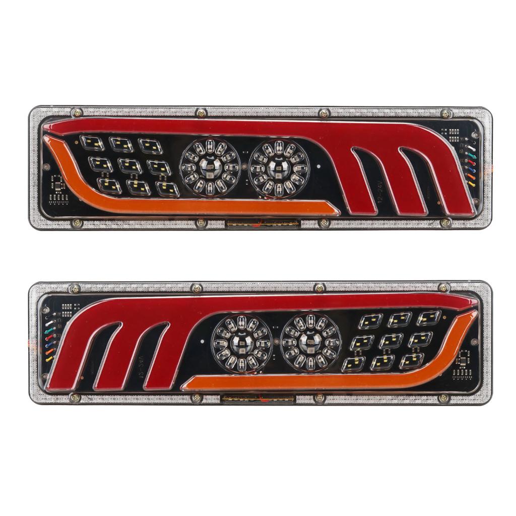12/24V Waterproof LED Electronic Truck Rear Taillight With Brake Light Led Truck Tail Lamp Red Yellow for Truck Light