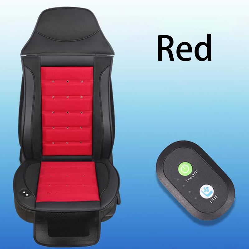

24 В автомобильное сиденье с воздушным охлаждением, летняя прохладная подушка, чехол для сиденья грузовика, автофургона, быстро продуваемое вентиляционное сиденье, контроллер прикуривателя красный