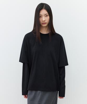 SUARE WOMEN Double Layered Long Sleeve Black