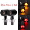 Motorcycle Turn Signals 12V 8mm LED Mini Turn Signal Light Indicators For Honda For Yamaha For Kawasaki Cafe Racer Flasher Lamp