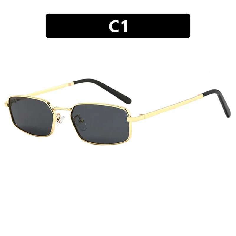 JYL Small Rectangle Sunglasses Unisex Vintage Metal Driving Luxury / 9550