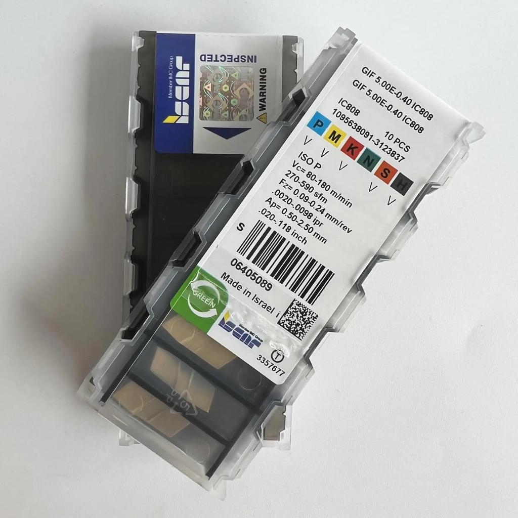 ISCAR / GIF5.00E-0.40 IC808 /Industrial indexable Carbide Inserts 10 PCS