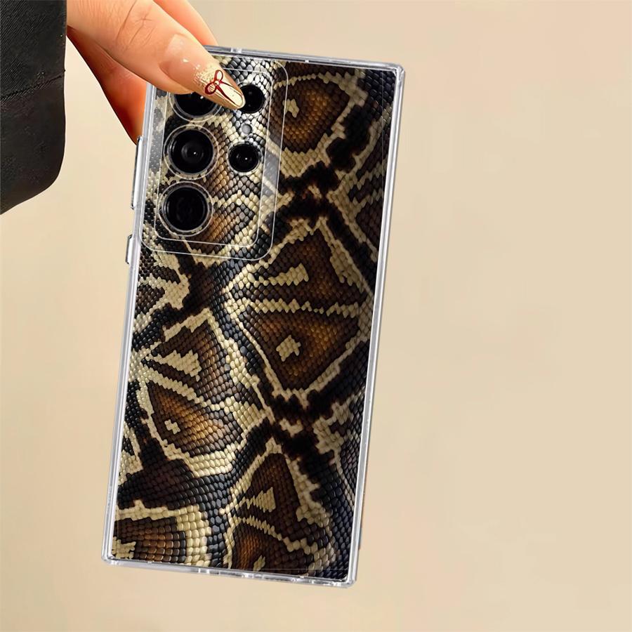 Snake Pattern Phone Cover Case for Samsung Galaxy S26 S24 S25 Edge S21 S22 FE S23 Ultra Note 20 Ultra 10 S20 Plus