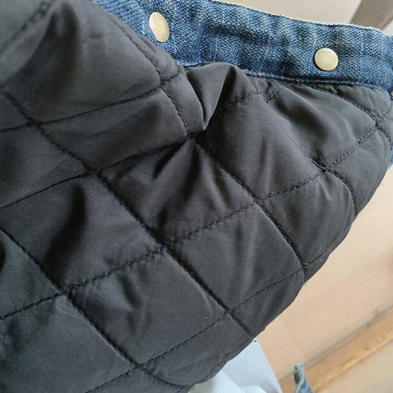Women's Retro Korean Denim Jacket - Stand Collar, Cotton Padded, Long Sleeve, Loose Fit, Autumn/Winter.