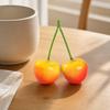 Faux Cherry with Green Vivid Foam Decoration True for Tabletop Arrangements, Photo Studios,
