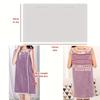 1pc Wearable Bath Towel, Cute Bow Soft Shower Skirt For Women, Adjustable Bath Robe With Pocket For Home And Travel