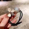 Koreanische Mode Blume Katzenauge Stein Doppelfaden Haarseil PerlenHaargummi Damen Pferdeschwanz Dutt Tägliche Haaraccessoires