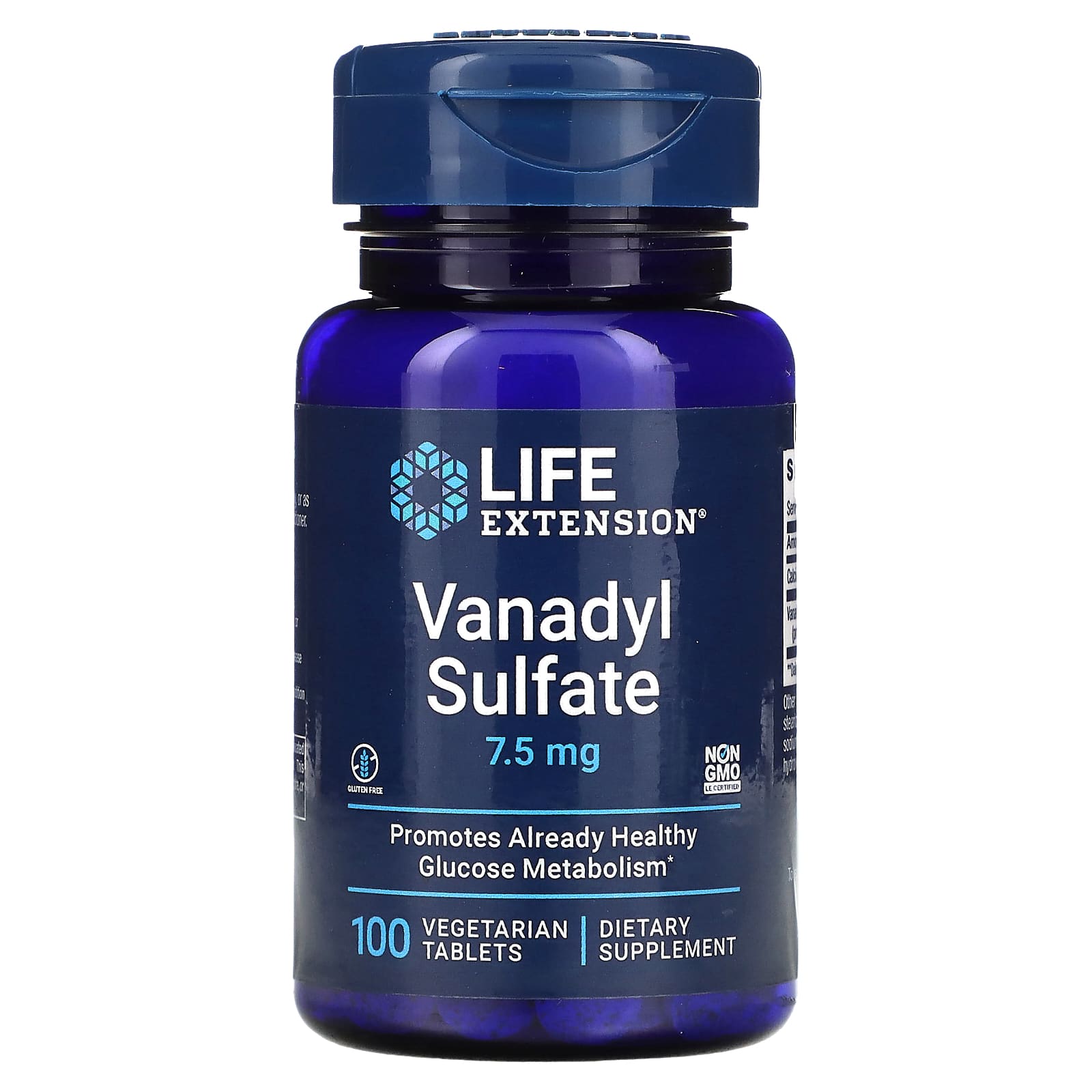 

Vanadyl Sulfate, 7.5 Mg, 100 Vegetal Tablets