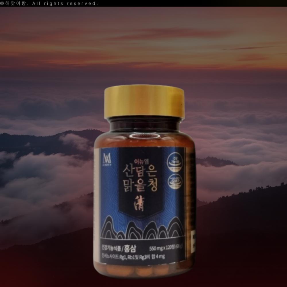 Anewem Miaebu Sandamun Malgeulcheong Malgeulcheong Red Ginseng Filled with Happiness 1 pcs 120 Tablets