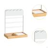 Elegant Wooden And Iron Jewelry Stand, Organizer for Storage Presentation, Suitable Retail