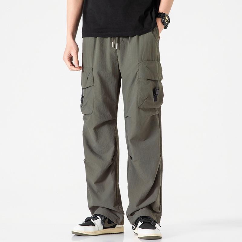 

New trendy brand men s overalls quick-drying loose casual men s trousers high-end pants men s straight pants XXXL