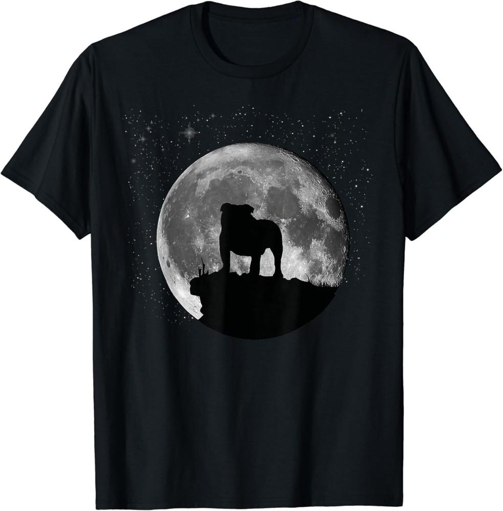 

British English Bulldog Moon Funny Dogs Lovers Gift Unisex T-Shirt 3XL