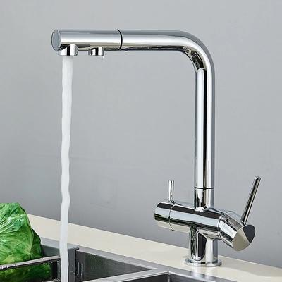 Black Filtered Crane For Kitchen Pull Out Spray 360 Rotation Water Filter Tap Dual Sprayer Drinking Water Tap Vessel Sink Mixer