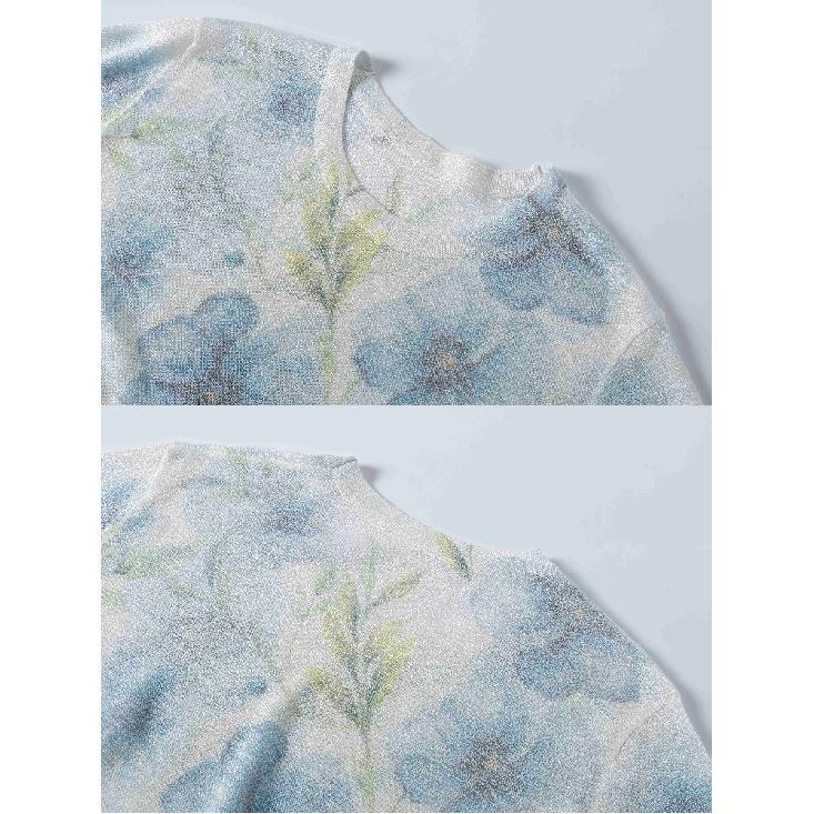 Knit Sweater For Women Summer New Casual Lazy Round Neck Loose Streetwear Chic Tops Sunscreen Clothing