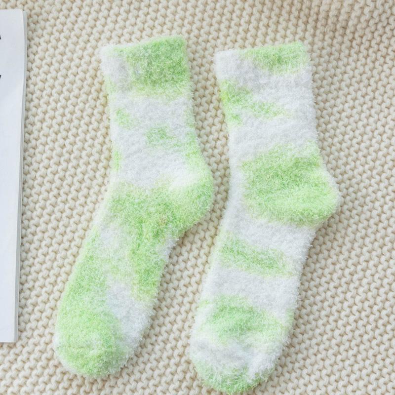 

5/10 пар Удобные Повседневные и Универсальные Осенне-зимние Однотонные Носки из Кораллового Вельвета Утепленные Теплые Напольные Носки-полотенца Унисекс Носки до середины икры 5 Pairs