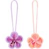Cute Rear View Mirror Hanging Decor 2 Pack View Mirror Pendant Ornament Crochet Flowers Hibiscus Flower Car Hanging Charms Car Accessories Handmade