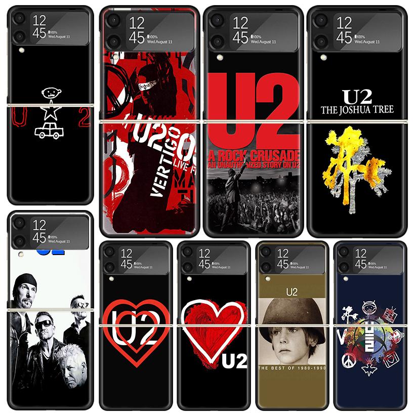 Band U-U2 Rock Cases For Samsung Galaxy Z Flip 4 5 6 7 3 Z Flip7 Flip6 Flip4 Flip5 Flip3 5G Hard Shockproof Fundas Cover