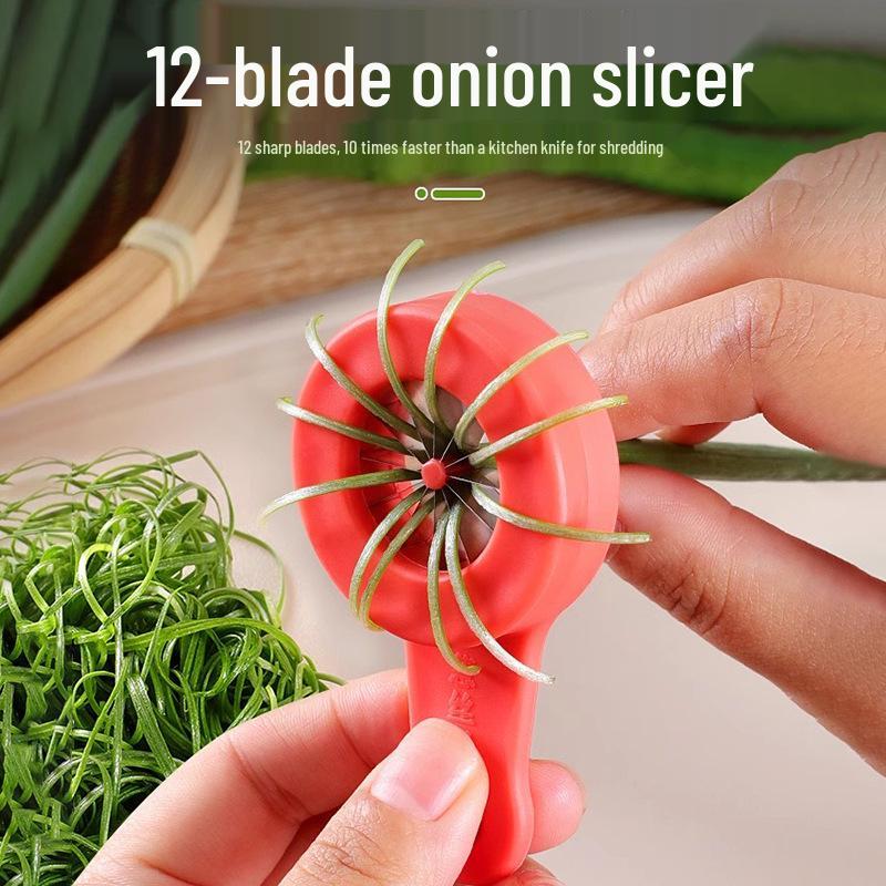 Multifunctional Scallion & Chili Julienne Slicer - Plum Blossom Vegetable Cutter & Shredder