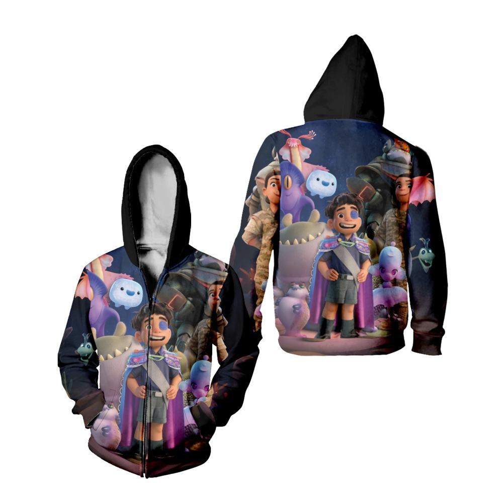 

10 цветов Elio Мультяшные Принты Женские Мужские Куртки Пальто с Капюшоном Повседневные Толстовки на Молнии Мужской Спортивный Костюм Модная Куртка Мужская Одежда Верхняя Одежда XXS коричневый