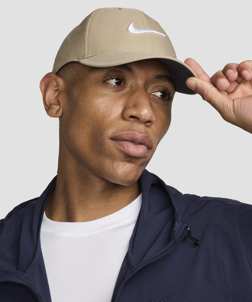 NIKE Dri-Fit Club Structure Swoosh Cap - Khaki:White / Fb5625-247