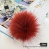 Colored 15cm Fluffy Faux Fur Fox Ball for DIY Hat Pendant