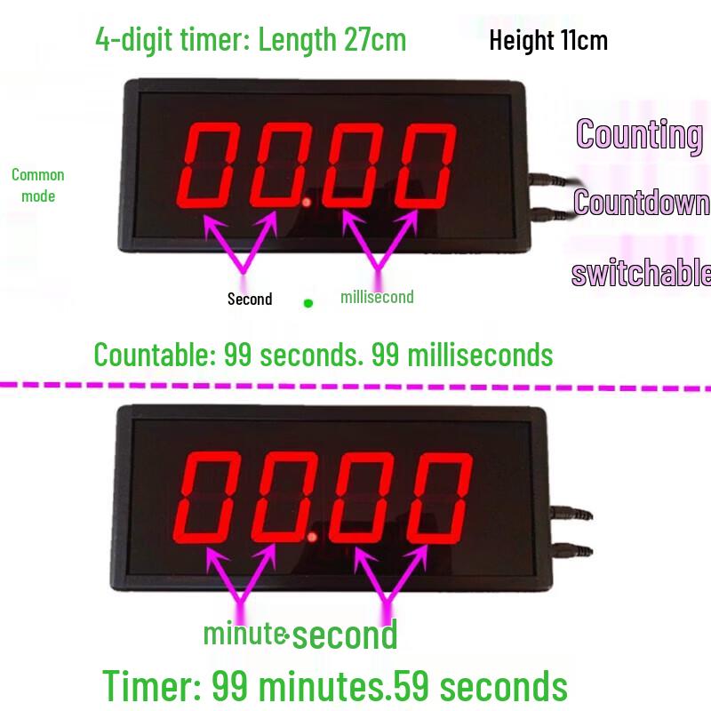 Zhyu LED Digital Competition Timer Stopwatch with Voice