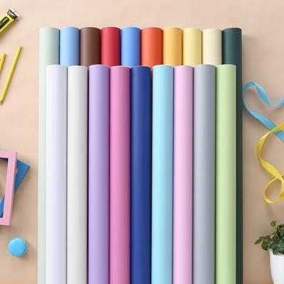 80cm Wide Solid Color Matte Frosted Contact Paper Vinyl Self Adhesive Waterproof Wallpaper for Home Decor Peel and Stick Sticker