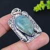 Aquamarine Gemstone Handmade 925 Sterling Silver Gift Jewelry Pendant 2.17" N3c10