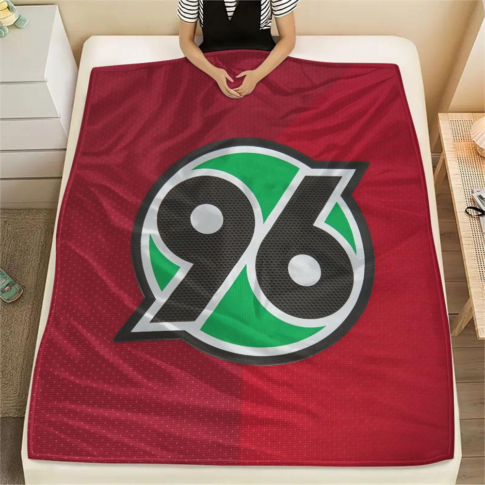 1PC Hannover 96 Patterned Flannel Blanket Suitable For All Seasons for Home Decor Warmth and Comfort Gifts Holiday Present