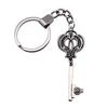 Ornate Gear Keychain Antique Style Punk Pendant Key Holder 30mm Ring