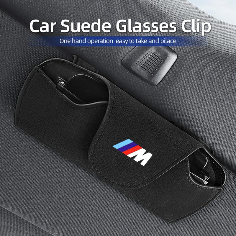 2025 Heißer Auto-Sonnenblenden-Brillenhalter-Clip Sonnenbrillen-Aufbewahrungstasche Zubehör Für BMW 1 3 5 Serie X1 X4 X5 X7 G20 G38 F20 F39 F48
