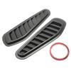 2 Stück Auto Simulation Haifisch Lüftungsgitter Universal Glänzend Schwarz Sport Racing Luftstrom Lüftungsschlitz Motorhaube Lufteinlass Abdeckung Zierleiste