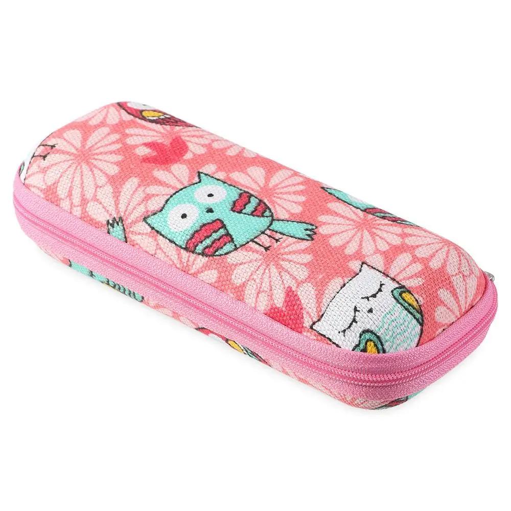 Vintage Sunglasses Box Glasses Fashion Pattern Eyewear Box Zipper Closure Simple Style Portable EVA Glasses Protective Box