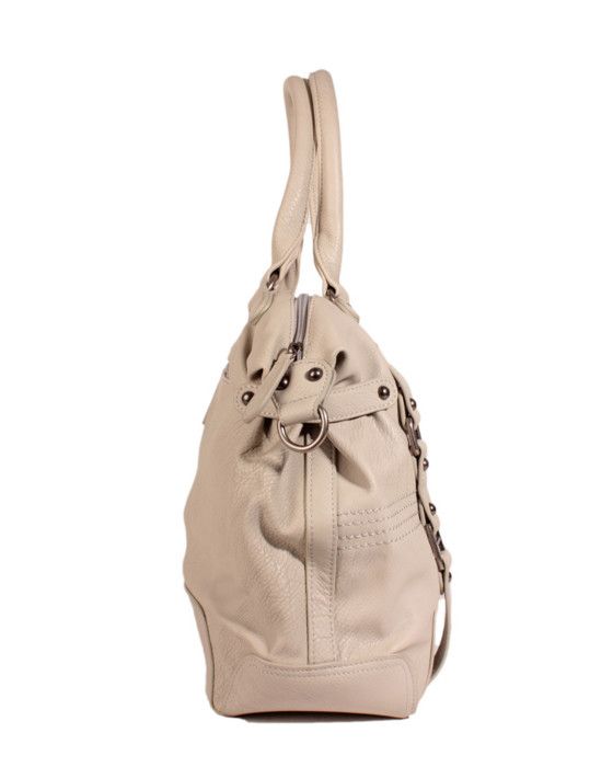 Sac à main - Le Temps des Cerises - Mastic - Porté main ou bandoulière - Fermeture zippée - 1 poche intérieure