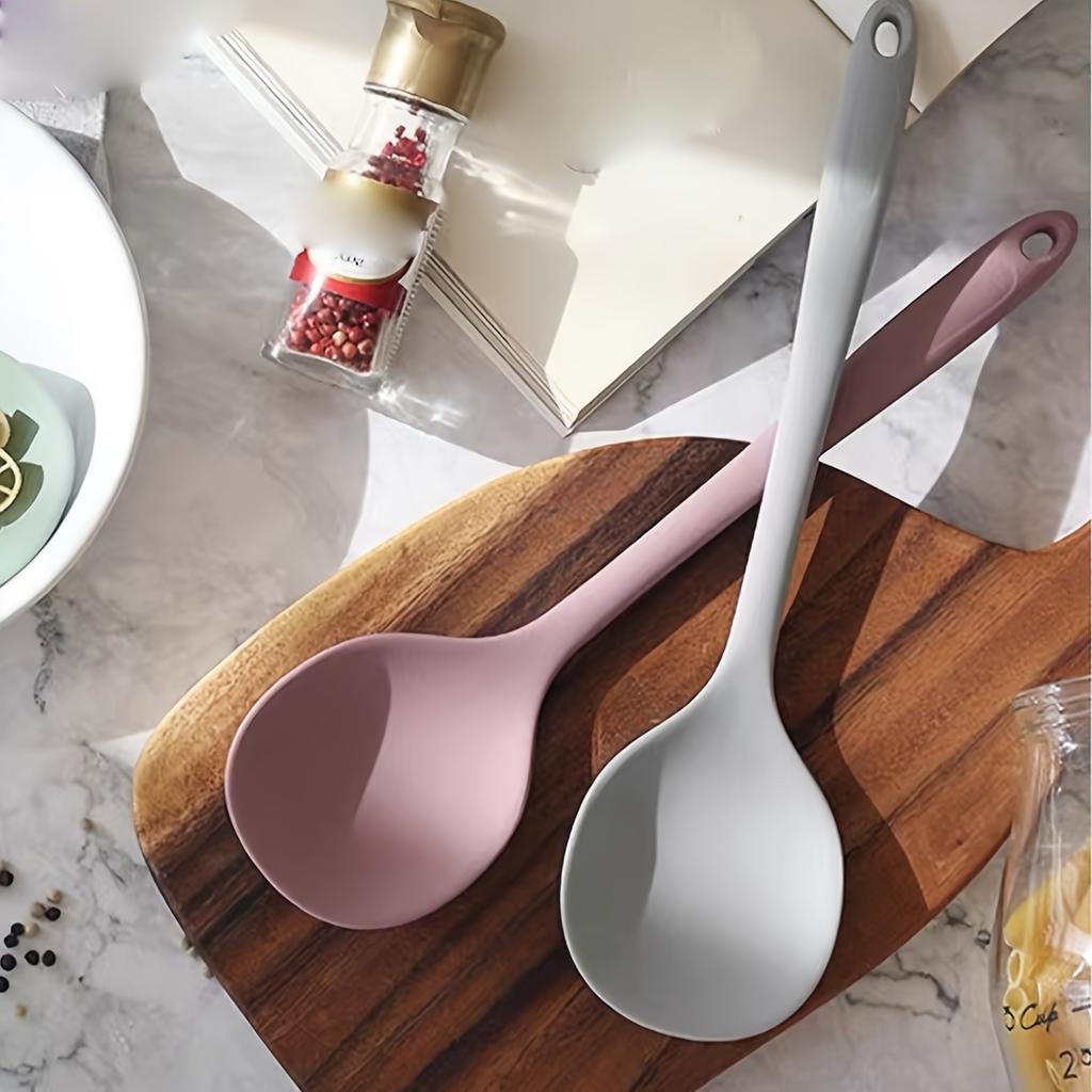 1pc Silicone Spatula, Food Grade Non Stick Cookware Safe, High Heat Resistant, Durable Kitchen Cooking Stirring Spoons