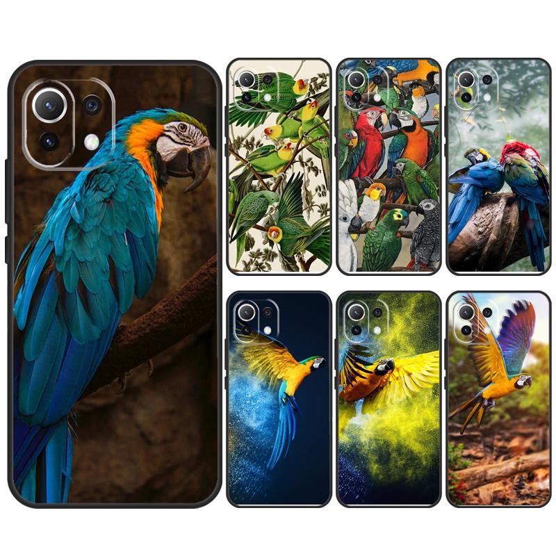Animal Parrot Birds Case For Xiaomi 13 14 Pro Ultra 12 13 Lite 11T 12T 13T POCO F5 M6 X3 X5 X6 Pro F3 M5s Cover
