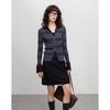 Women's Wool Blend Color Block Zipper Knit Cardigan