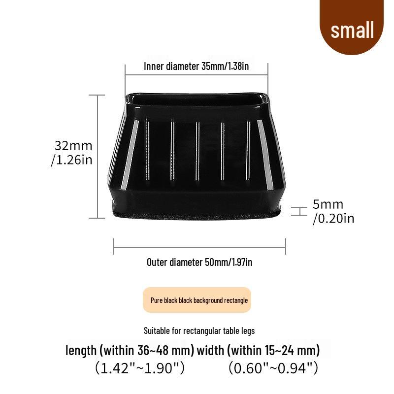 Silicone Chair Leg Covers with Felt Pads - Furniture Protection and Noise Reduction