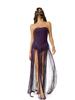 European & American Style Tassel Patchwork Strapless Jumpsuit Dress